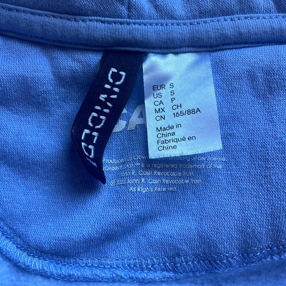 Johnny Cash Hoodie Small Blue Tour Band Country Music Rock Concert Merch - Picture 11 of 12